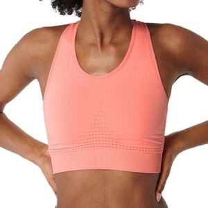 Sweaty Betty Women's Stamina Workout Bra Size XS Coral Pink Orange Longline